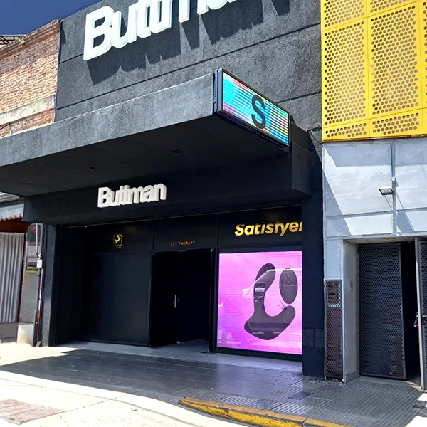 Portsta - Buttman pantalla, vidriera, marquesina, letrero