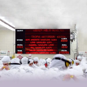 Cartel Industrial led contador organizador de producción