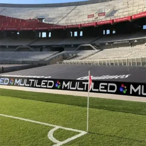 Pantallas perimetrales Multiled estadio para publicidad resistencia climática y protección de goma Fútbol River