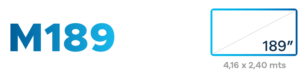 Televisor gigante 189 pulgadas 4,16 x 2,40mts